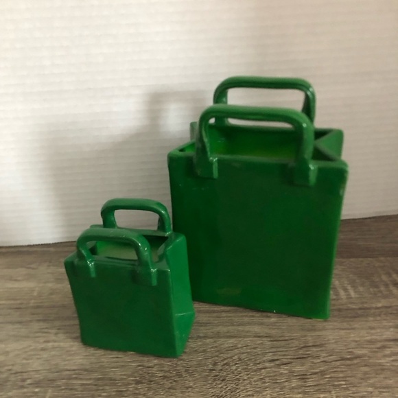 1980s Omnibus Ceramic Bag Vases - Picture 1 of 15